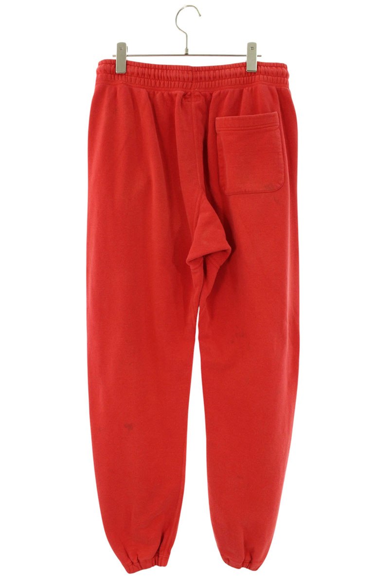 SAINT MICHAEL Distressed Logo Print Pants Red Size S