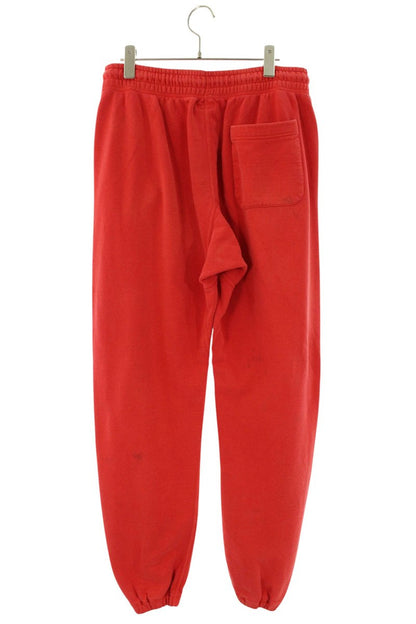 SAINT MICHAEL Distressed Logo Print Pants Red Size S