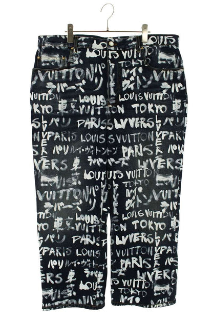 LOUISVUITTON Graffiti Logo All Over Skate Pants Size 36