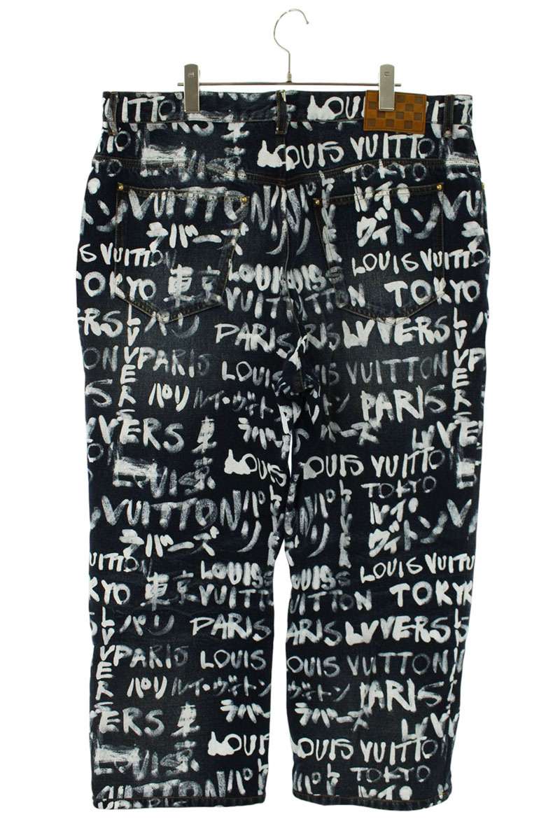 LOUISVUITTON Graffiti Logo All Over Skate Pants Size 36