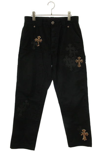 Chrome Hearts Cross Patch Pants Black/Brown Size 30INCH