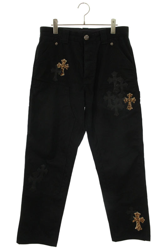 Chrome Hearts Cross Patch Pants Black/Brown Size 30INCH
