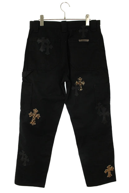 Chrome Hearts Cross Patch Pants Black/Brown Size 30INCH
