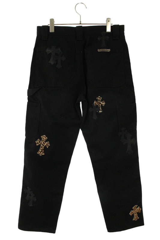 Chrome Hearts Cross Patch Pants Black/Brown Size 30INCH
