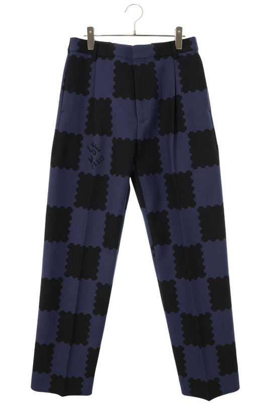 LOUISVUITTON 22SS Damier Wool Slacks Black/Blue Size 48