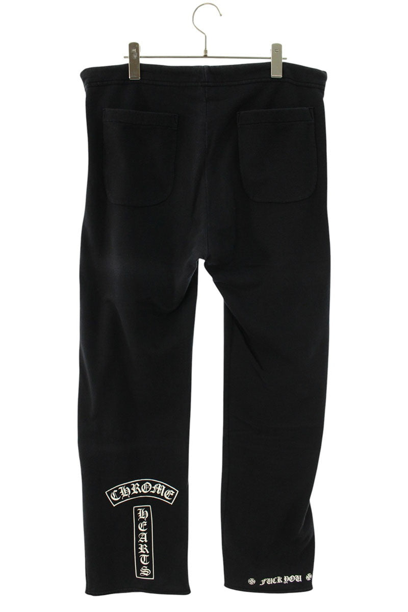 Chrome Hearts T-Bar Logo Print Sweatpants Black Size 30