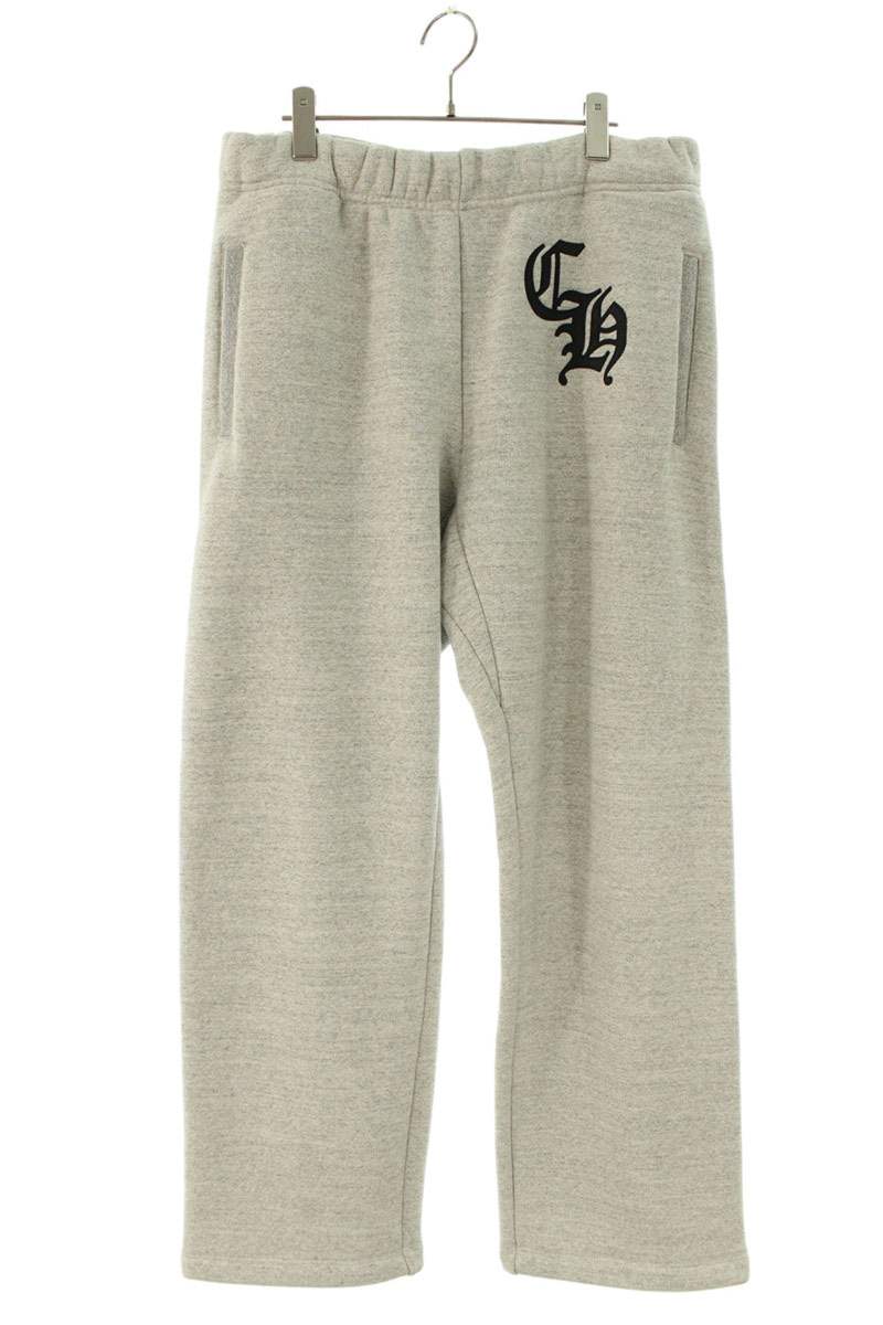 Chrome Hearts CH Logo Embroidered Sweatpants Gray Size L
