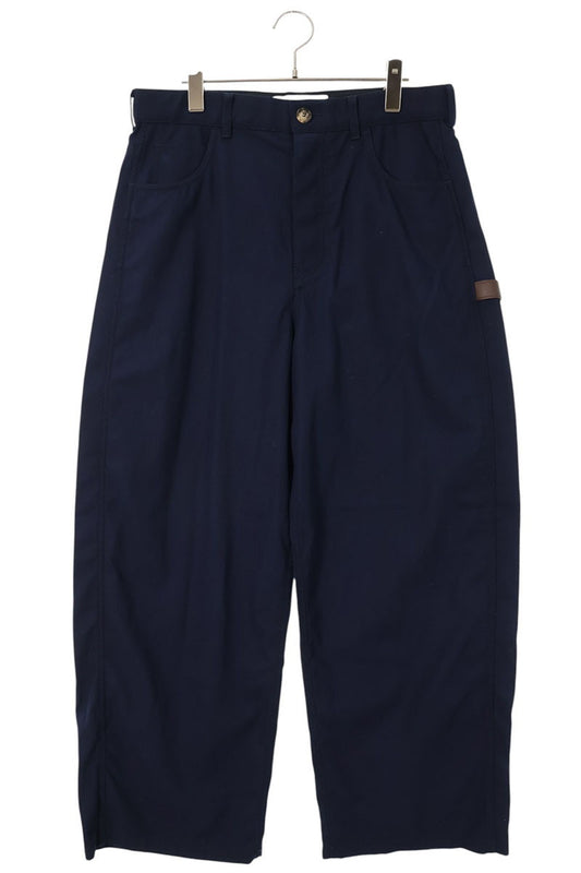 LOEWE Cotton Carpenter Button Fly Pants Navy/Brown Size 34