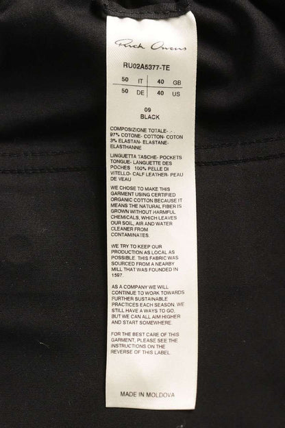 Rick Owens 21AW Bauhaus Cargo Pants Black Size 50