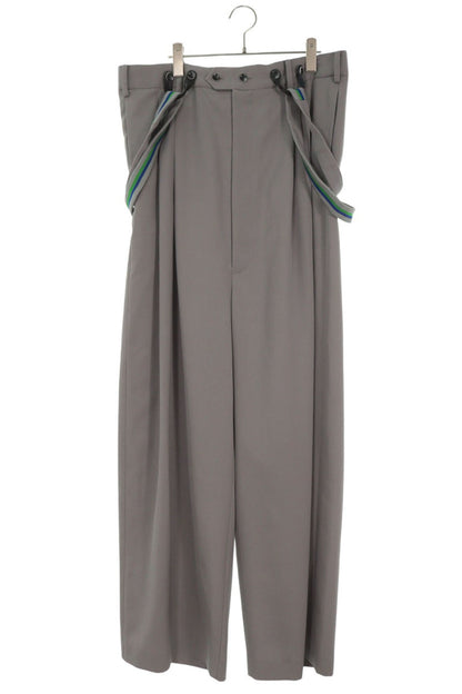 ANREALAGE BUST SLACKS Gray Suspender Wool Pants Size 33