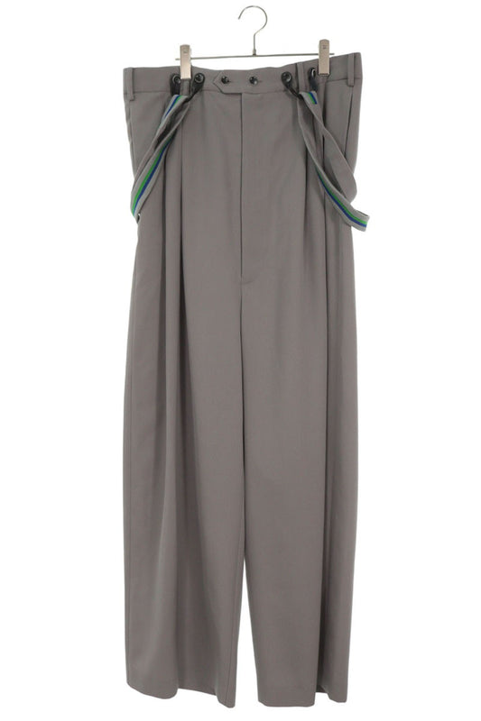 ANREALAGE BUST SLACKS Gray Suspender Wool Pants Size 33