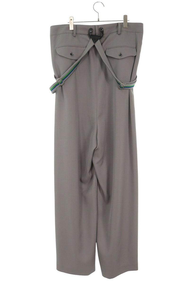 ANREALAGE BUST SLACKS Gray Suspender Wool Pants Size 33