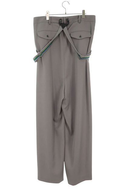 ANREALAGE BUST SLACKS Gray Suspender Wool Pants Size 33