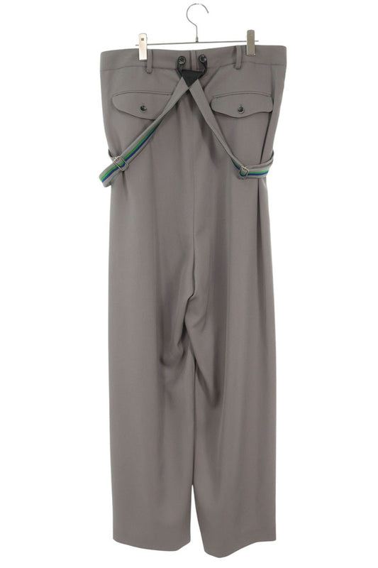 ANREALAGE BUST SLACKS Gray Suspender Wool Pants Size 33