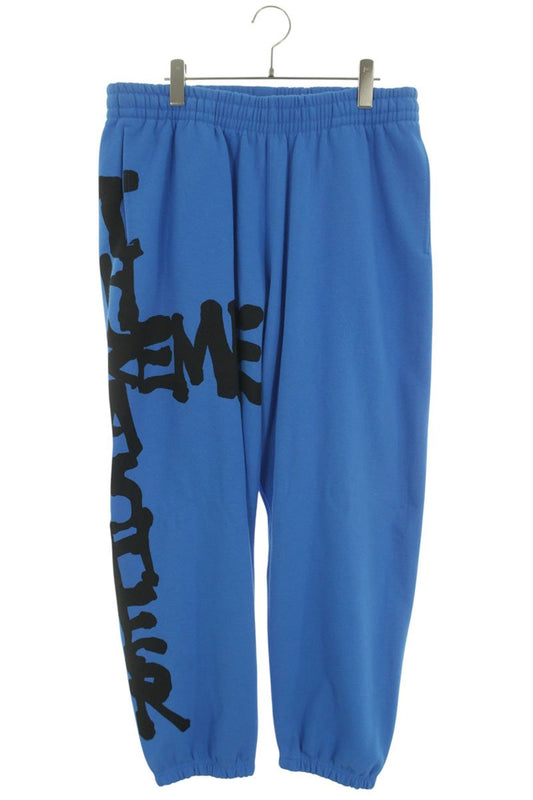 SUPREME 24AW Thrasher Print Sweatpants Blue Size L