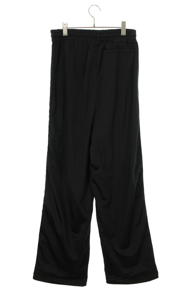 VETEMENTS Logo Print Jersey Pants Black/Blue Size S