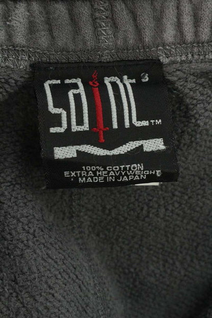 SAINT MICHAEL ORN Bone Print Sweatpants Black/White Size S