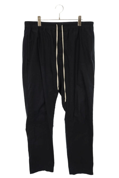 Rick Owens Cotton Drawstring Easy Pants Black Size 52