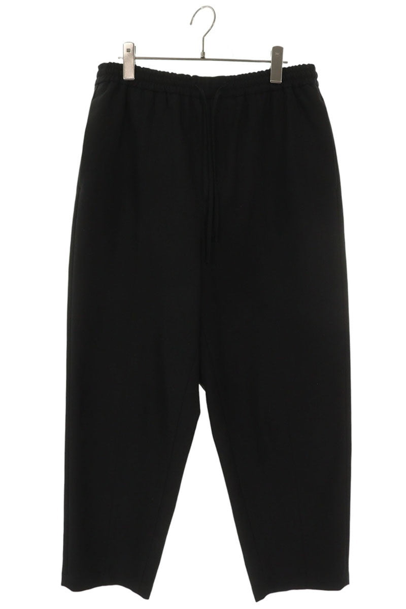 JILSANDER Black Wool Blend Wide Leg Pants Size 46