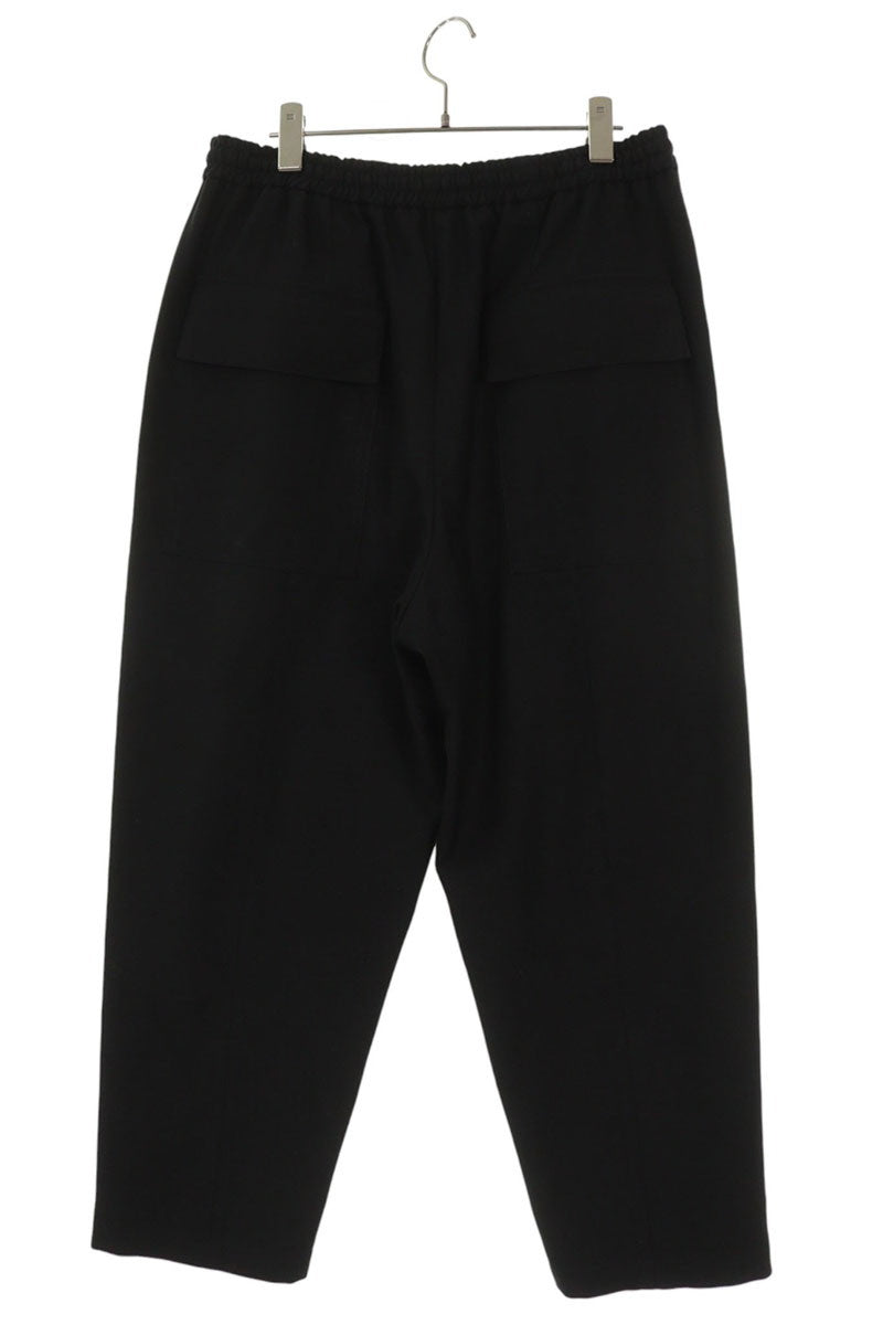JILSANDER Black Wool Blend Wide Leg Pants Size 46