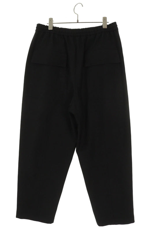 JILSANDER Black Wool Blend Wide Leg Pants Size 46