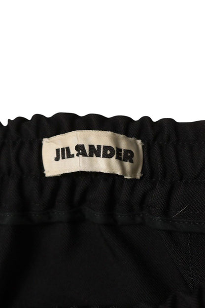JILSANDER Black Wool Blend Wide Leg Pants Size 46