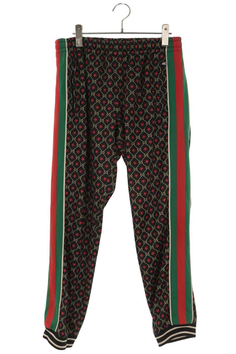 GUCCI 575735 XJBA6 Black GG Pattern Track Pants Size 30