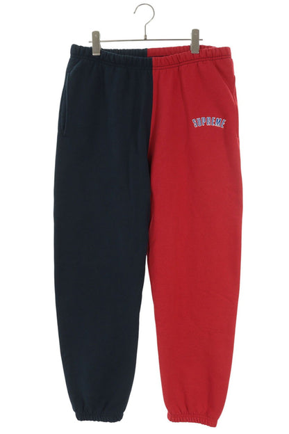 SUPREME 18AW Split Sweatpants Red/Navy Size M