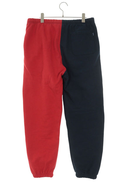 SUPREME 18AW Split Sweatpants Red/Navy Size M