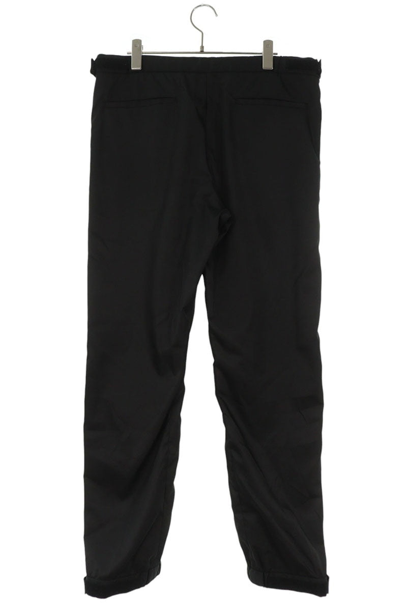 PRADA UP0008 Black Logo Tape Hem Nylon Pants Size 32