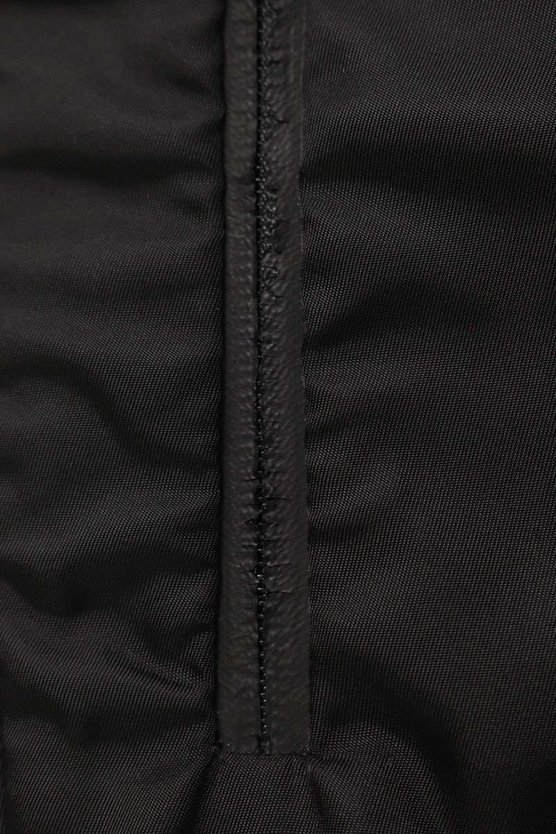 PRADA UP0008 Black Logo Tape Hem Nylon Pants Size 32