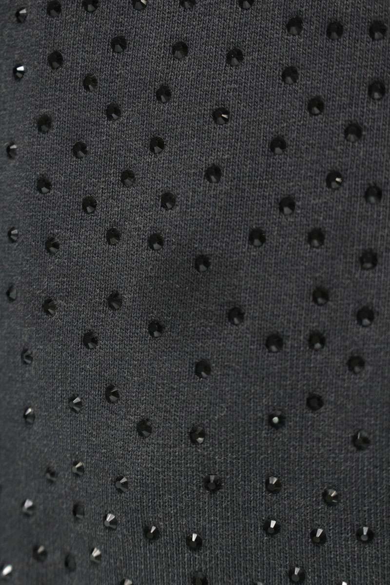 BALENCIAGA Rhinestone Baggy Cotton Sweatpants Black Size M