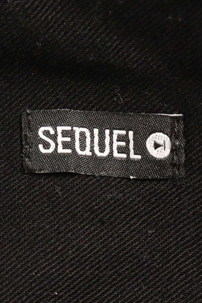 SEQUEL Distressed Repair Chino Pants Black Size 32