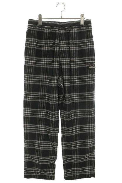 Chrome Hearts Cross Leather Patch Flannel Pants Size M