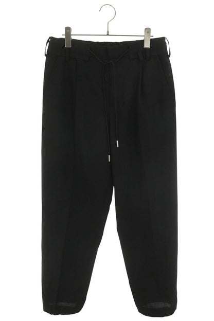 Sacai Poly Wool Drawstring Slacks Black Size 1