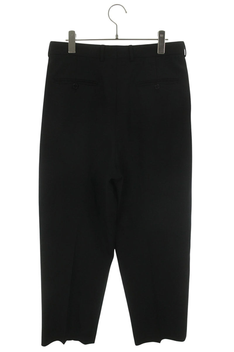 CELINE Double Pleated Wool Slacks Black Size 34