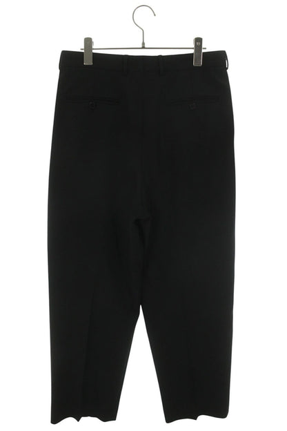 CELINE Double Pleated Wool Slacks Black Size 34