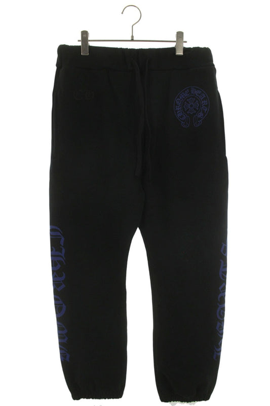 Chrome Hearts SWEAT PANTS Side Logo Print Black Size 32