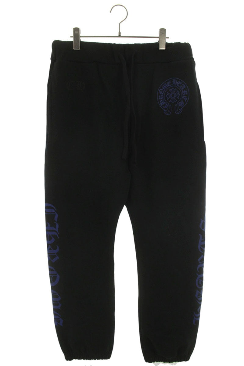 Chrome Hearts SWEAT PANTS Side Logo Print Black Size 32