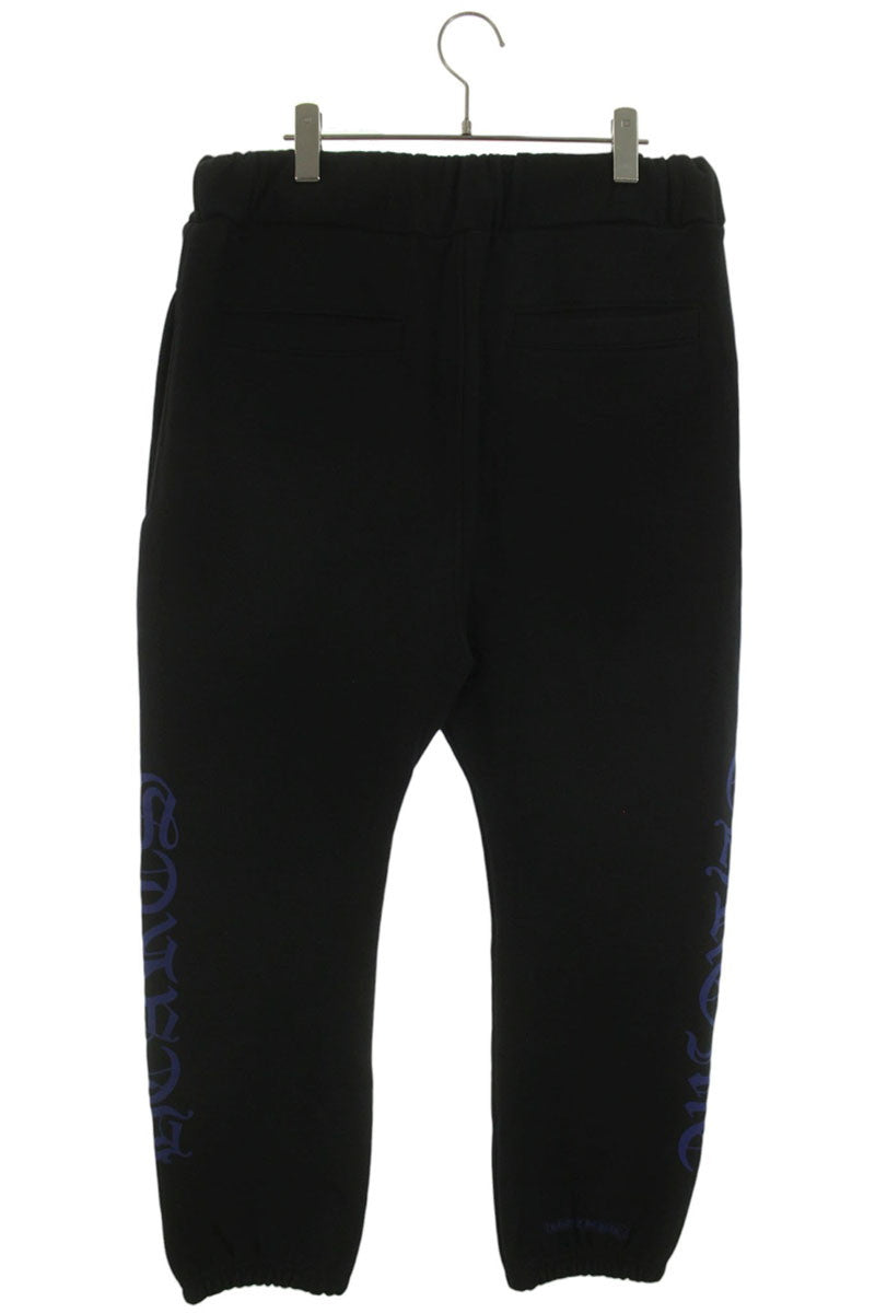 Chrome Hearts SWEAT PANTS Side Logo Print Black Size 32