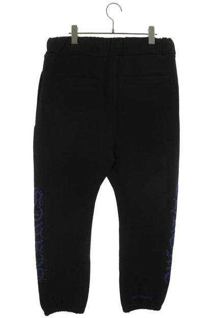 Chrome Hearts SWEAT PANTS Side Logo Print Black Size 32