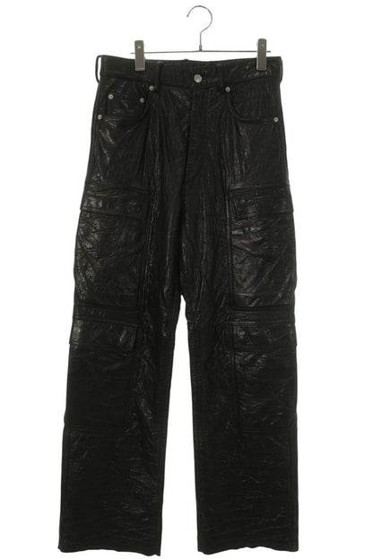 Rick Owens 26SS GETH CARGO Cowhide Leather Pants Size 28
