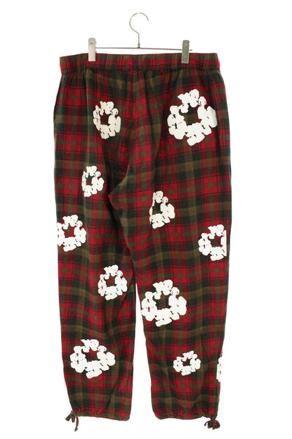 DENIM TEARS Floral Check Cotton Pajama Pants Size L