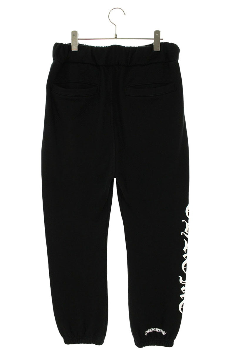 Chrome Hearts SWEAT PANTS Side Logo Print Black Size 30