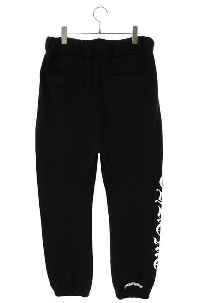 Chrome Hearts SWEAT PANTS Side Logo Print Black Size 30