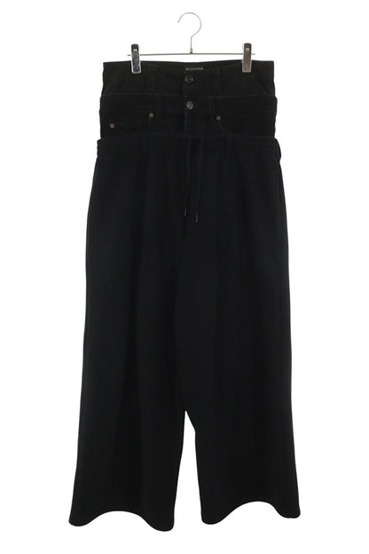 BALENCIAGA 24AW Triple Layered Denim Sweatpants Size M