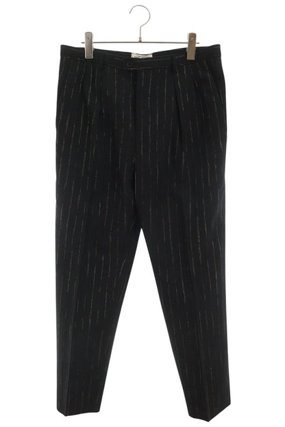 SAINT LAURENT PARIS Wool Pinstripe 1-Pleat Slacks Size 48