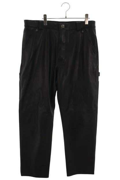 Chrome Hearts LTHR PANTS Flare Knee Leather Pants Size 34