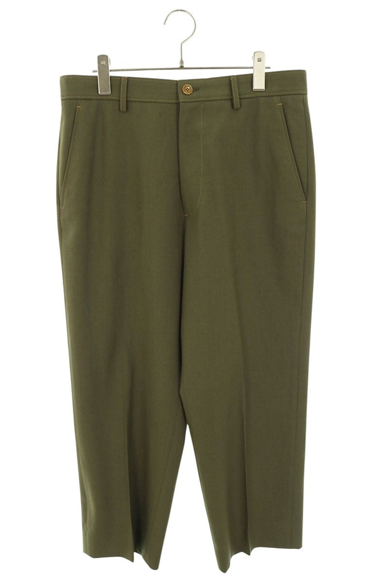 GUCCI Cinch Back Wool Slacks Khaki Size 34