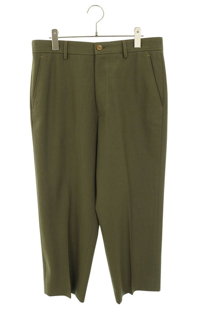 GUCCI Cinch Back Wool Slacks Khaki Size 34